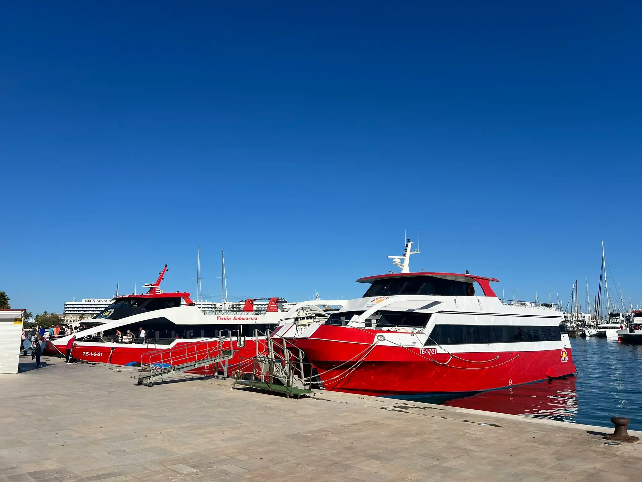 Tabarca Island ferry Kon-Tiki Vision Submarina — glass-bottom boat at Alicante Marina