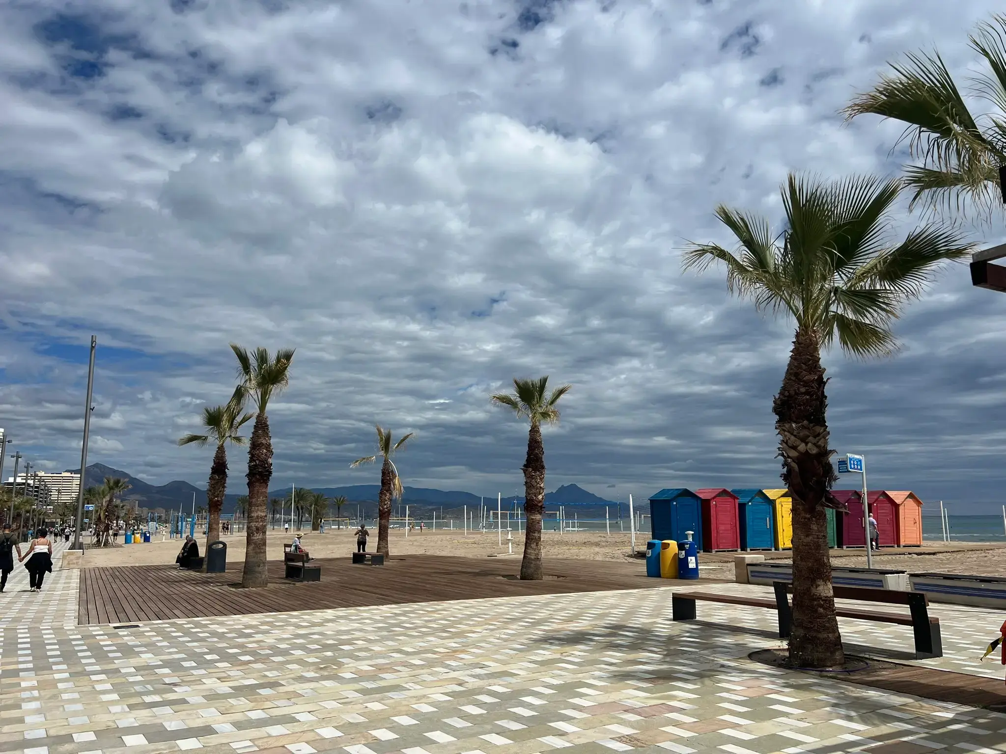Playa de San Juan golden sand beach stretching along north Alicante coastline